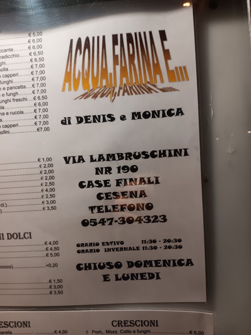 Acqua - Farina E... Di Burnacci Denis