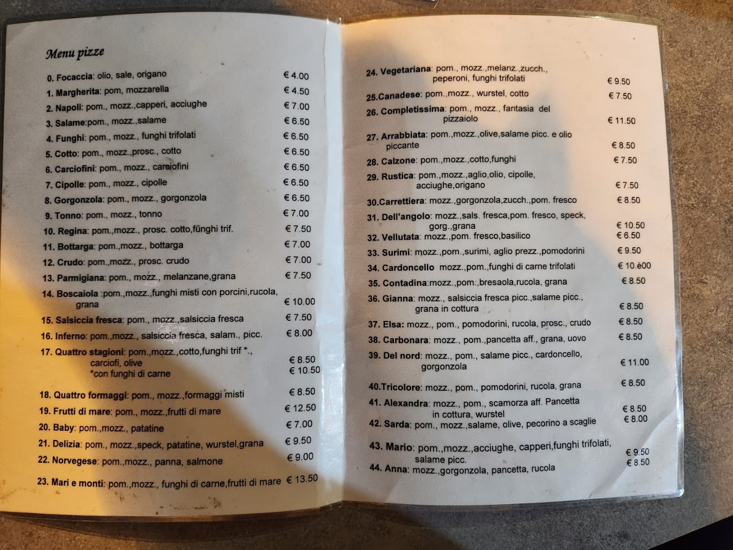 Bar Pizzeria dell'Angolo di Carta Mario Luigi