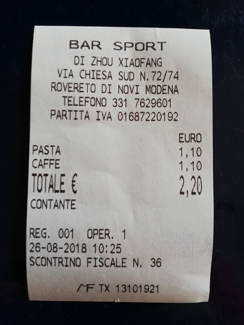 BAR SPORT DI ZHOU XIAOFANG
