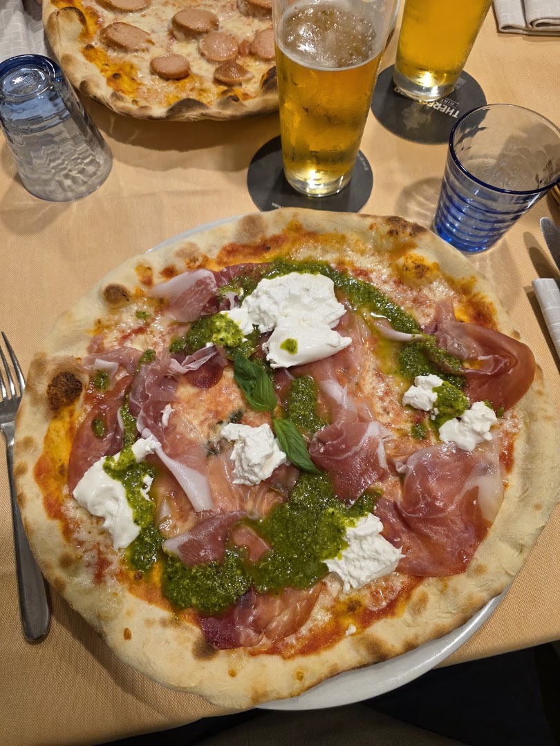 Basilico, pizza, cibo, cose, beverage