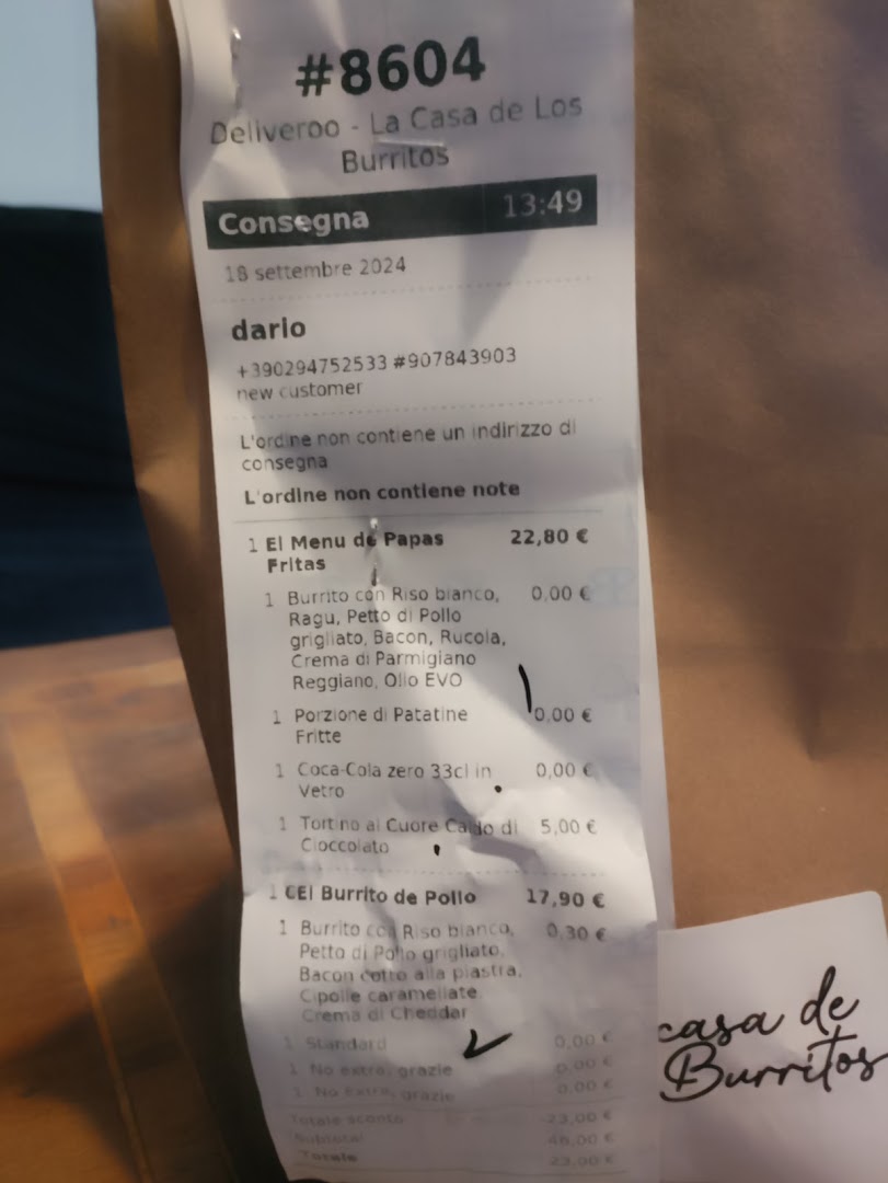 Burrito Bar - La Casa de Los Burritos