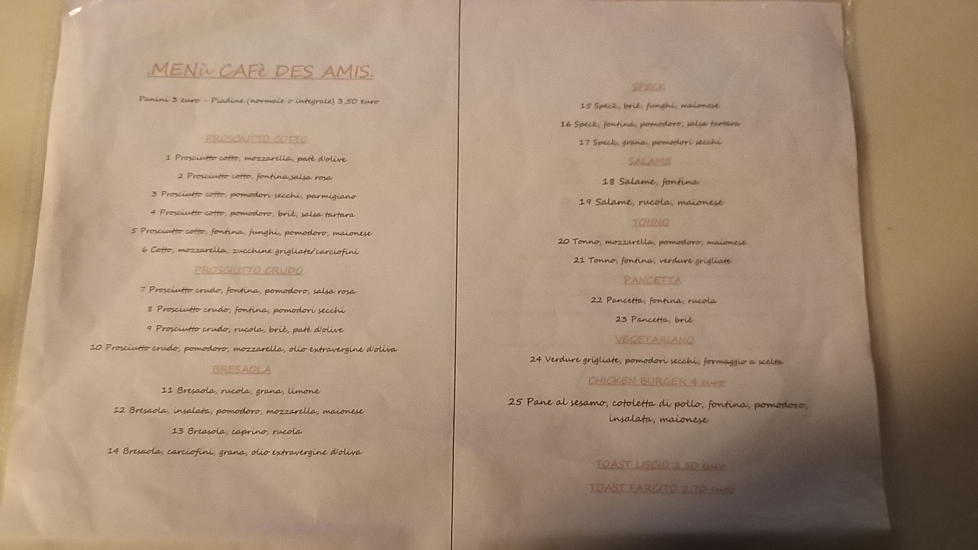 Cafe' Des Amis