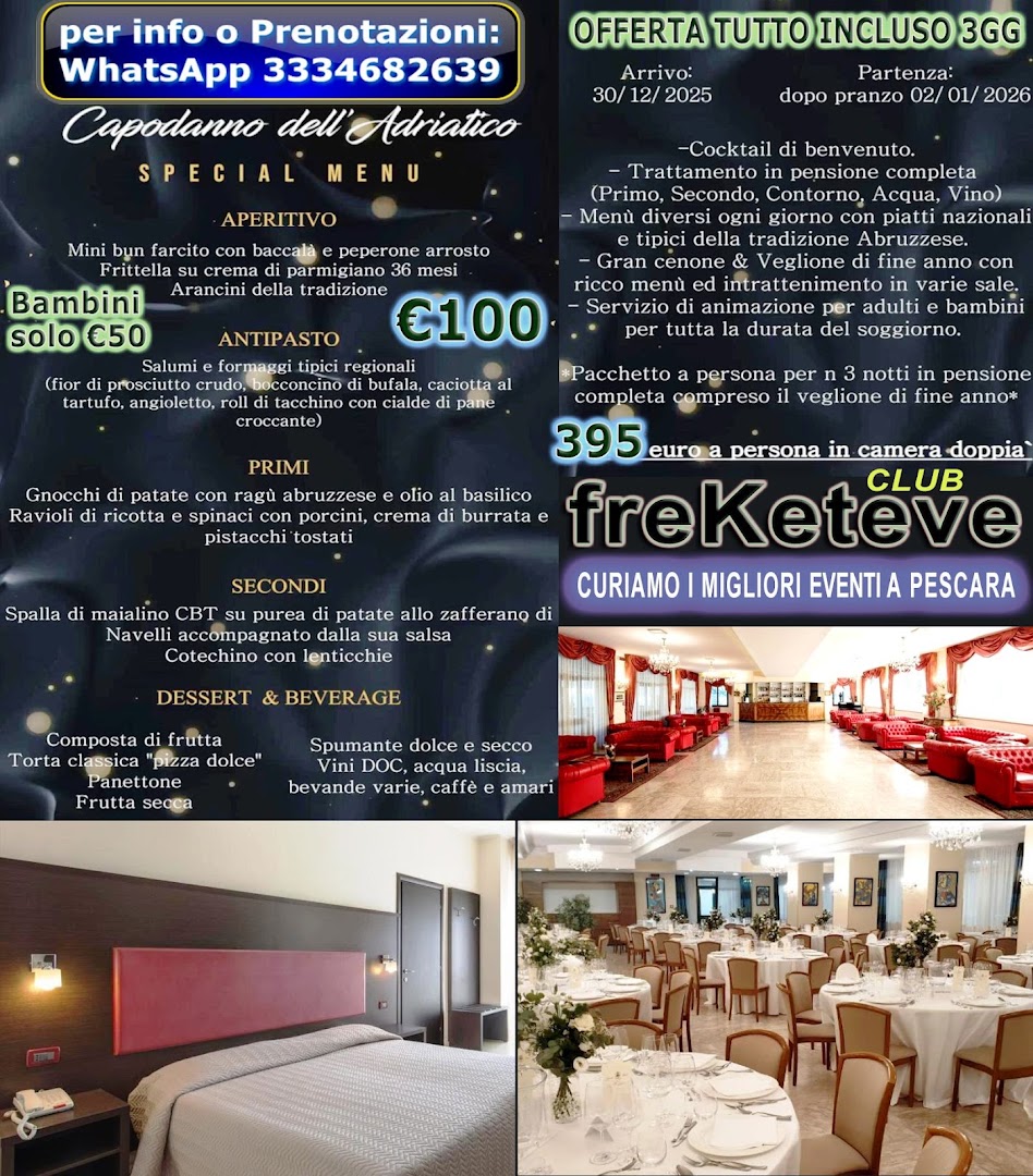 Capodanno a Pescara Eventi Cenone e Ballo Hotel Spettacoli Musica migliori in Abruzzo
