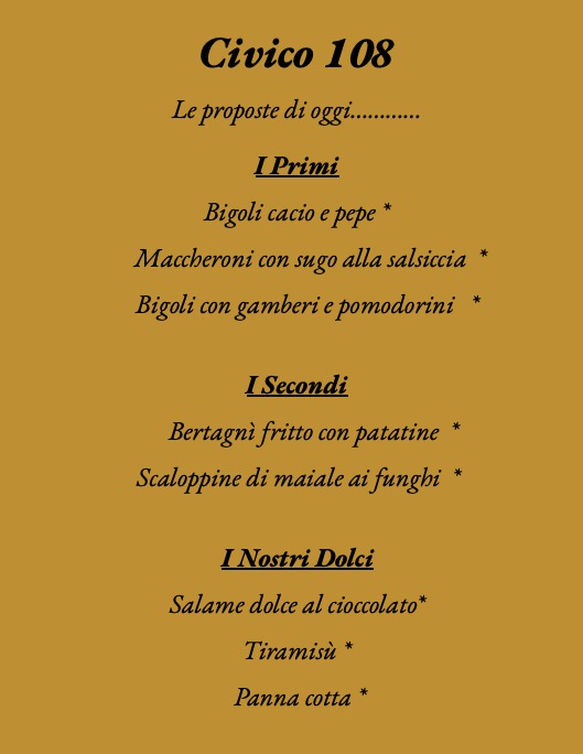 Civico 108 Food & Drink