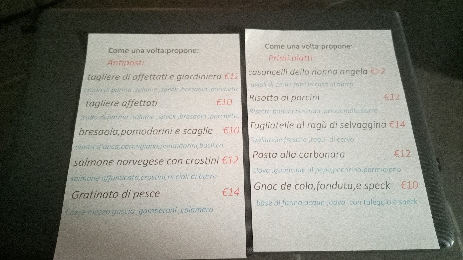 Come una volta