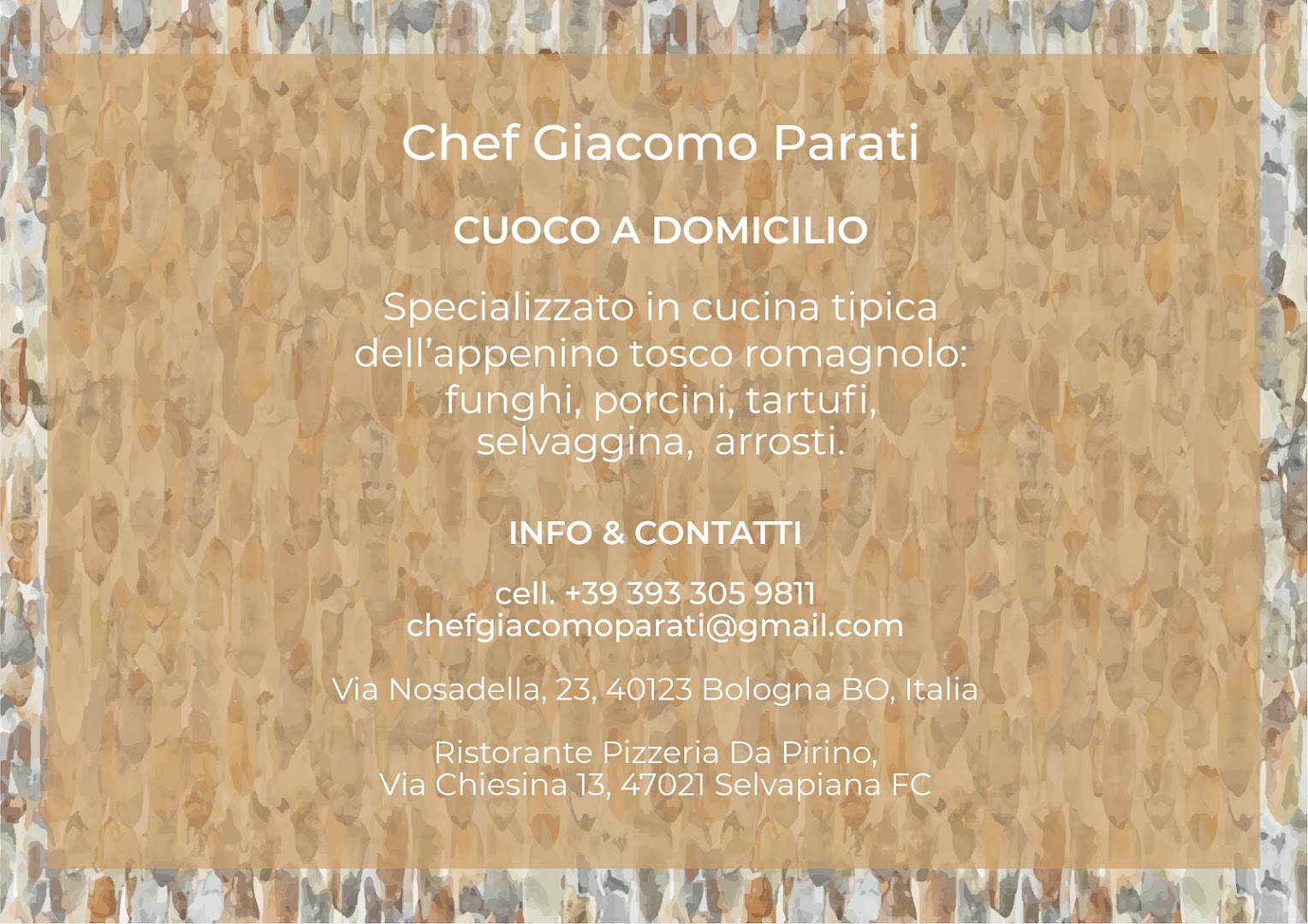 Cuoco a domicilio - Chef Giacomo Parati