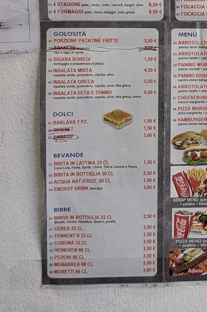 Da Enzo kebap pizza burger