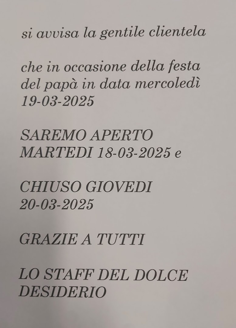Dolce Desiderio Bar pasticceria
