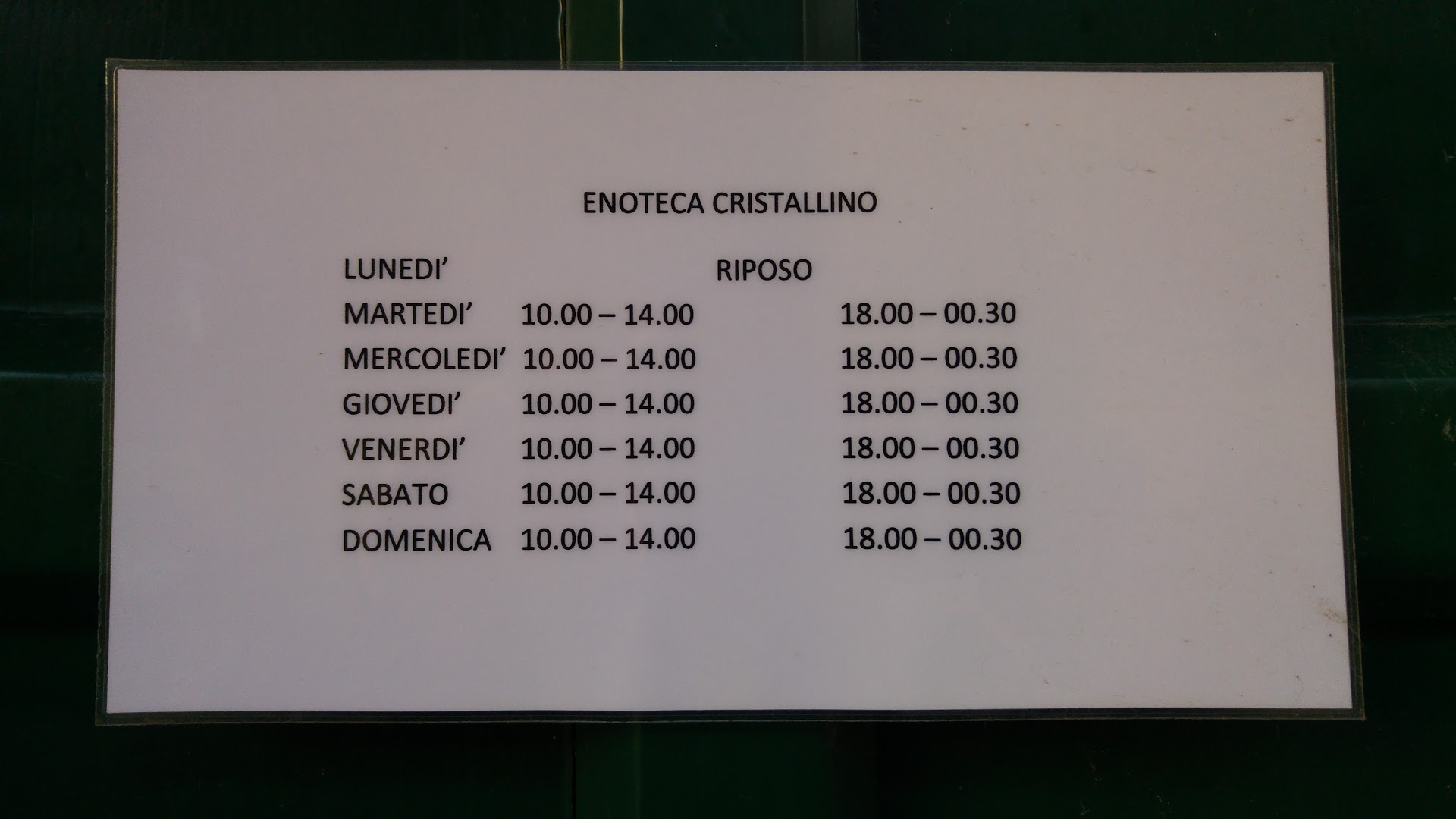 Enoteca Cristallino