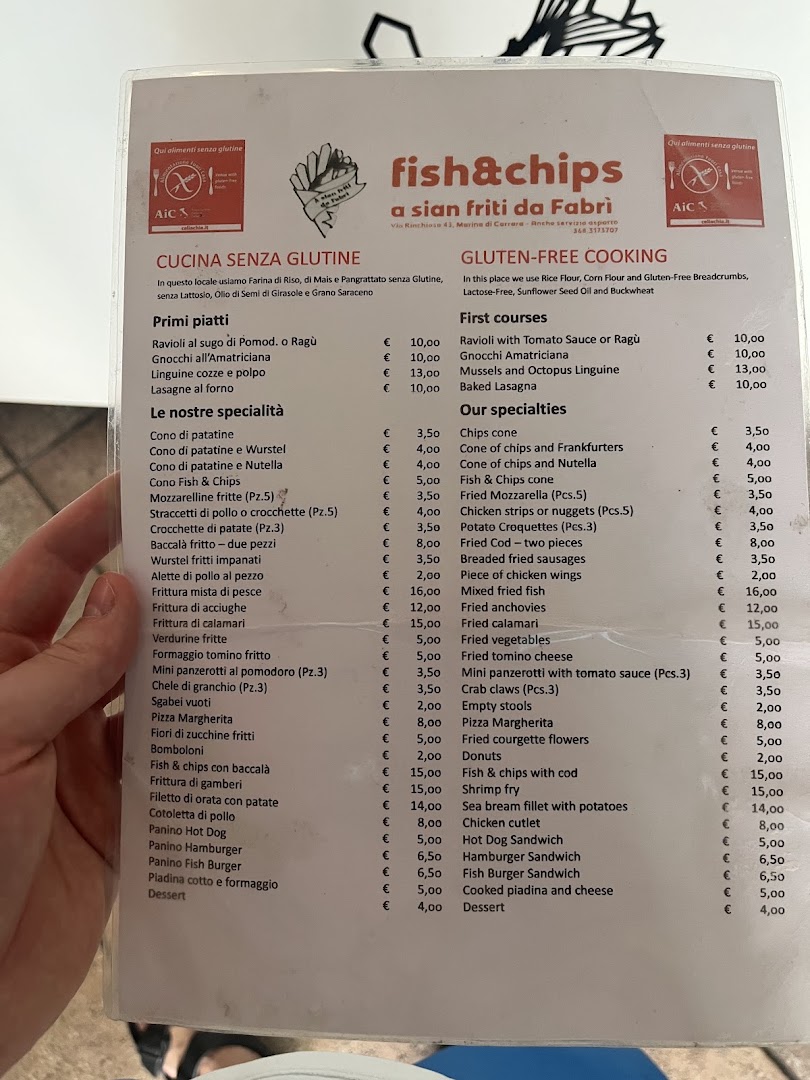 Fish&chips "A Sian Friti Da Fabri'"