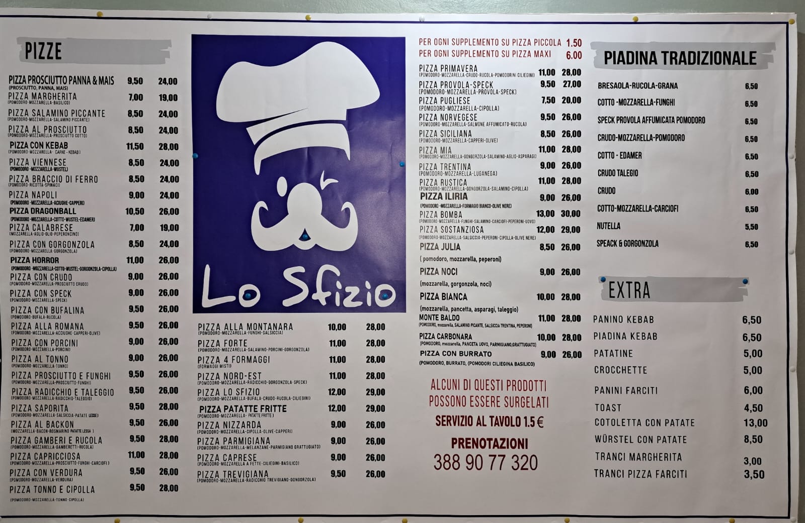 LO SFIZIO PIZZERIA, KEBAB, BAR, CAFFÈ