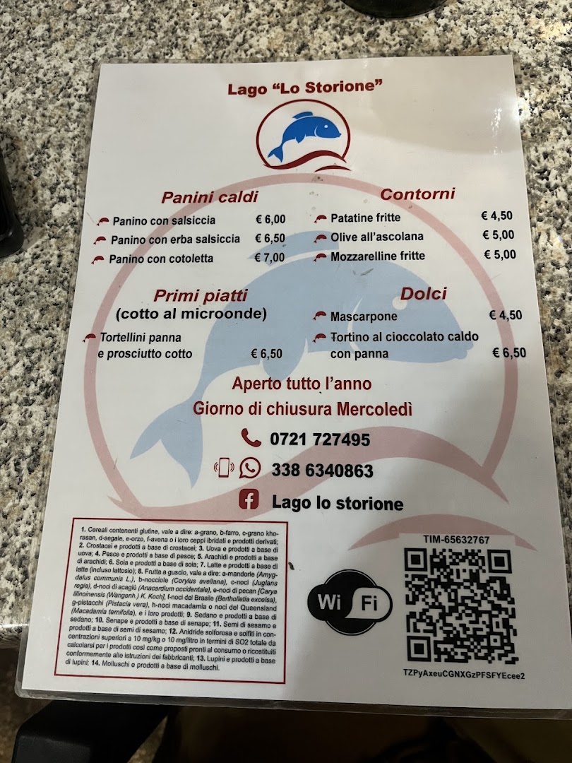 Lo Storione, Bar piadineria, lago pesca sportiva, Fossombrone