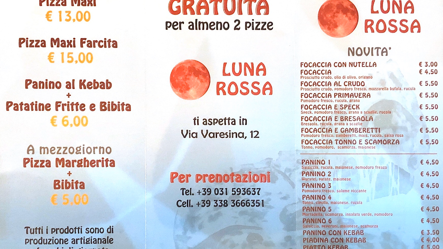 LUNA ROSSA PIZZA E KEBAB CAMERLATA