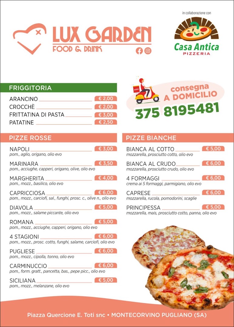 Lux Garden Food e Drink, Montecorvino Pugliano