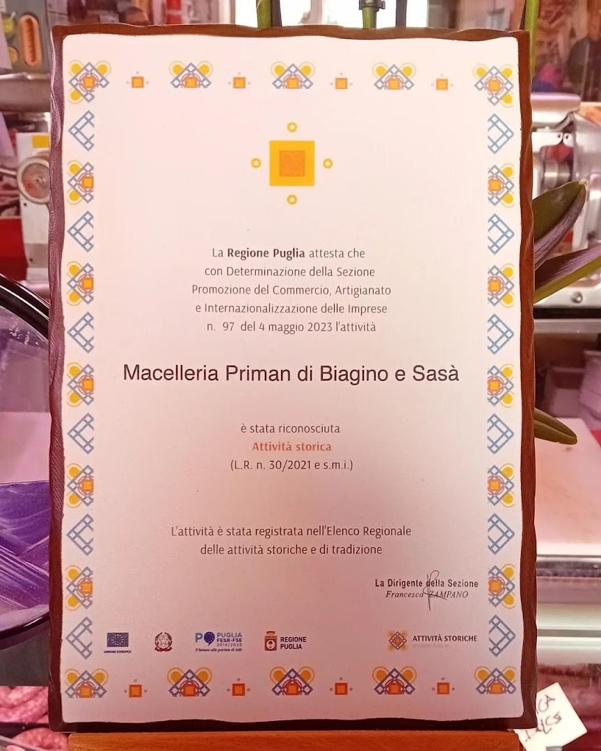 Macelleria Priman, Alezio