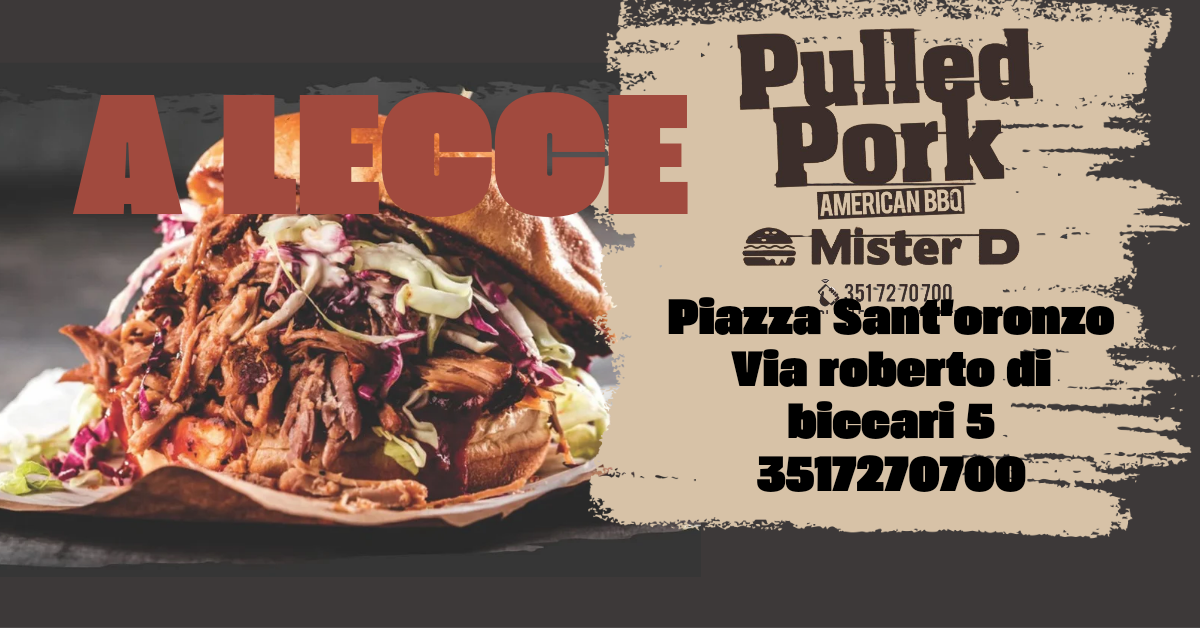 Mister D SmashBurger e Pulled Pork