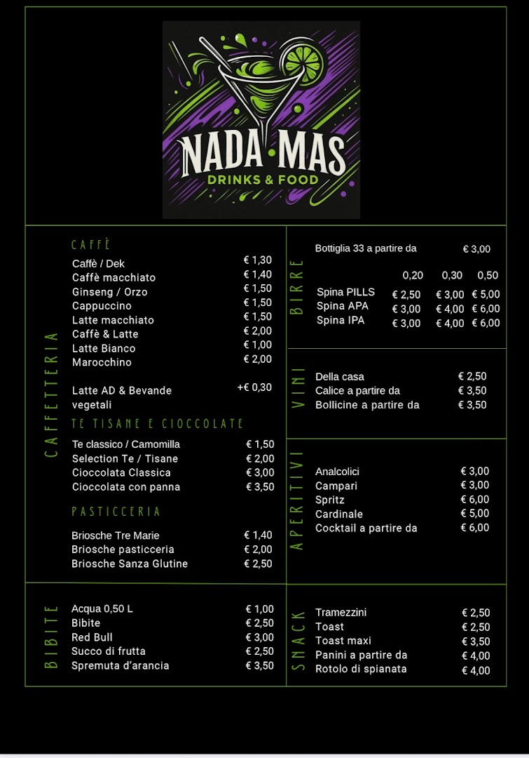 Nada Mas-Drink and Food