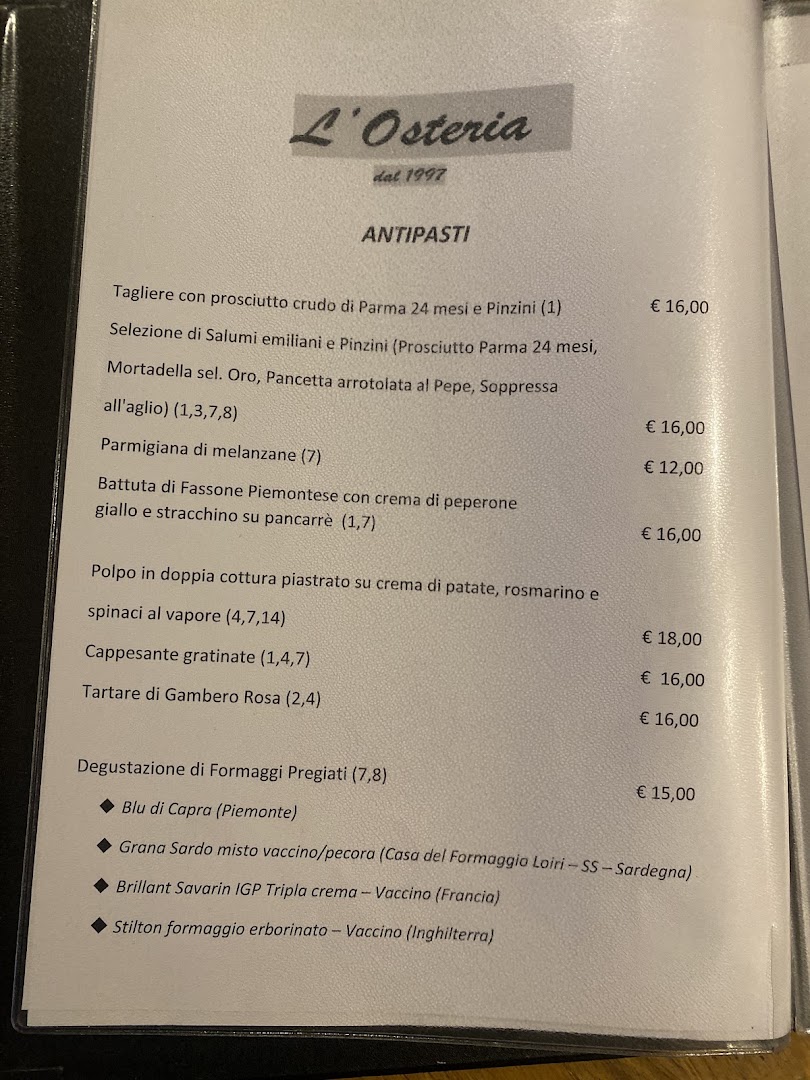 L'Osteria dal 1997
