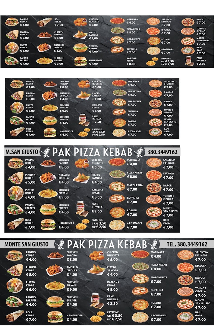 PAK pizza kebab di hayyat, Monte San Giusto