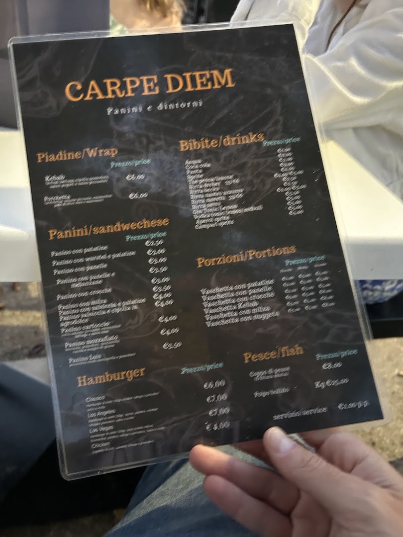 Paninoteca Carpe Diem consegna a domicilio