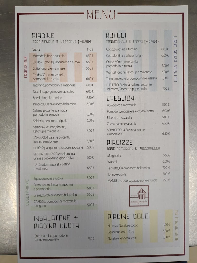 Piadineria Butega Romagnola Correggio