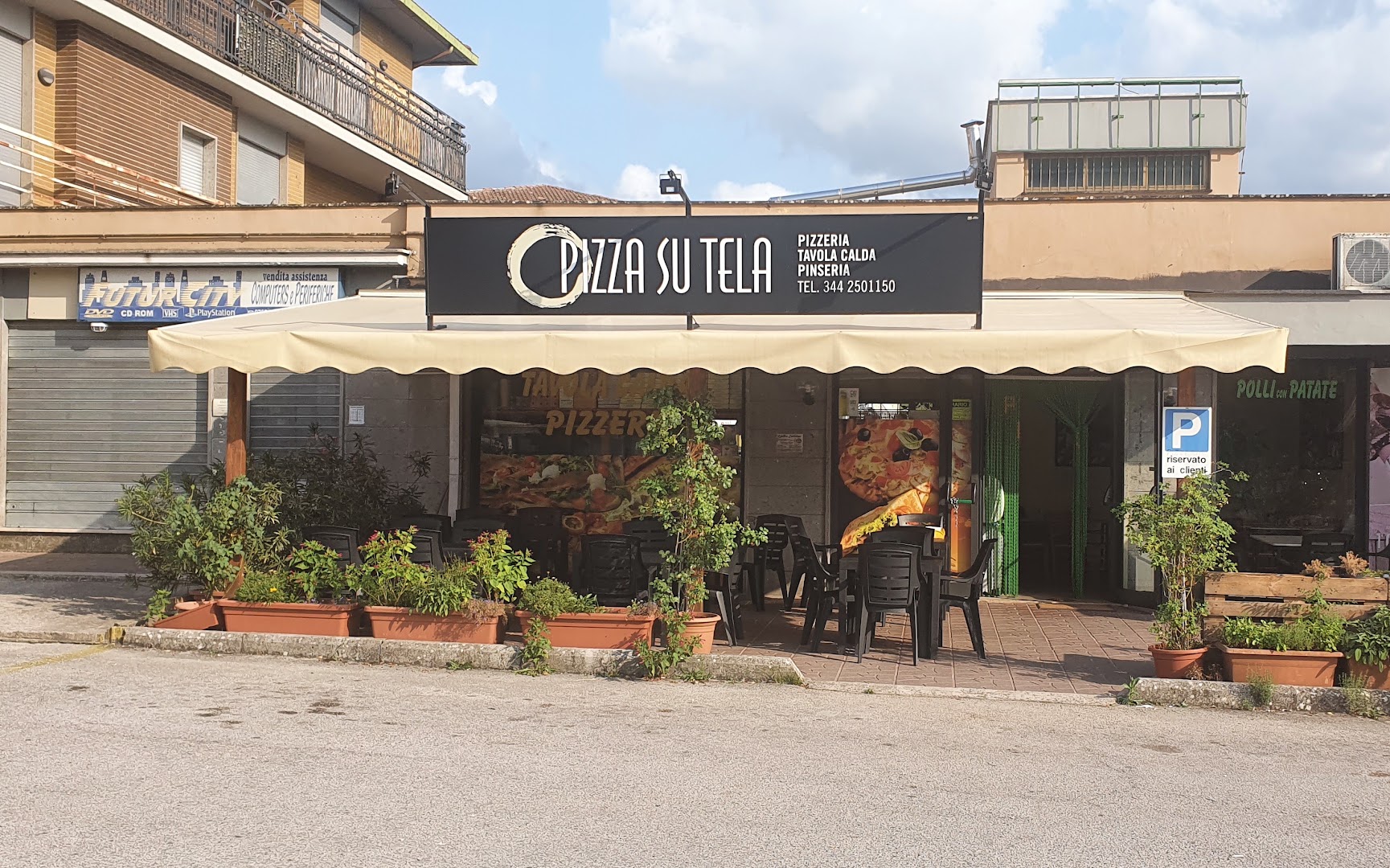 Pizza su tela