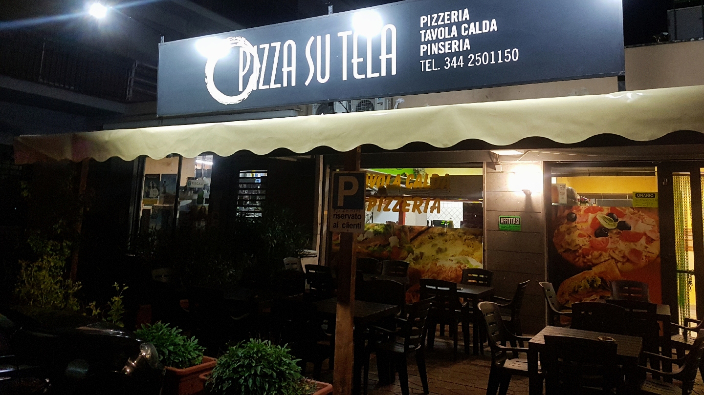 Pizza su tela