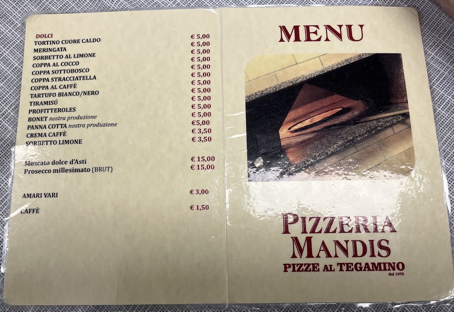 Pizzeria al Tegamino Mandis
