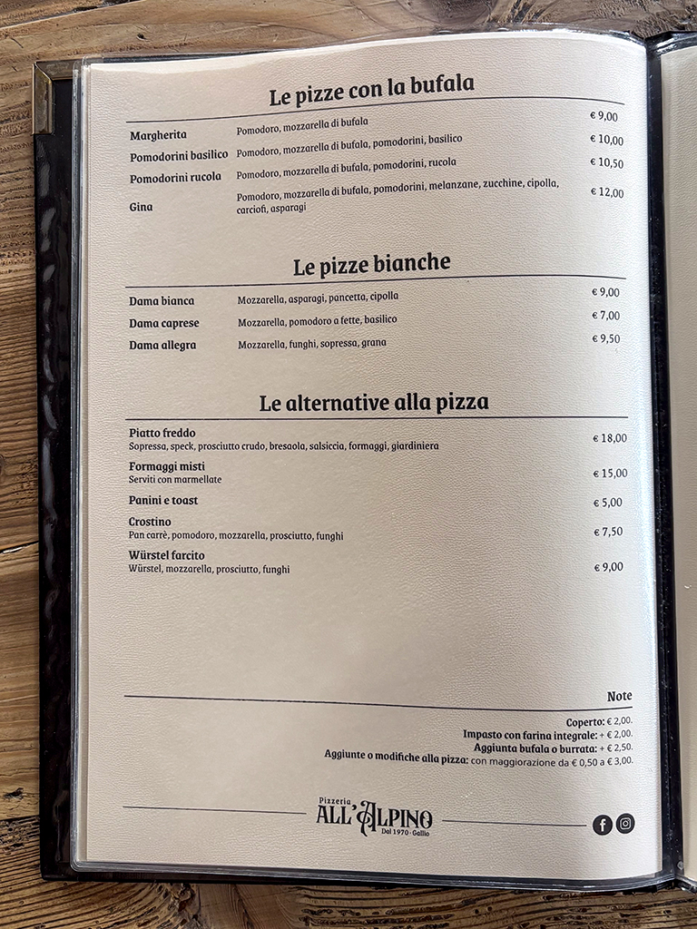 Pizzeria All'Alpino Gallio