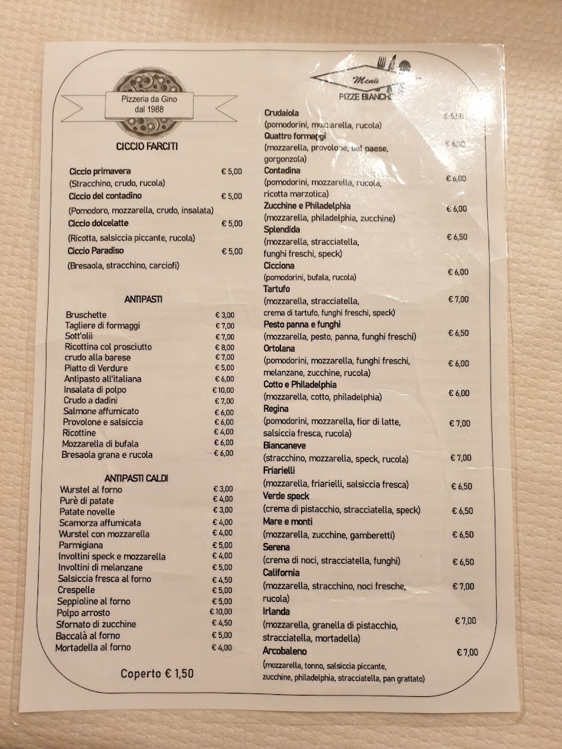 Pizzeria Da Gino Di Gregorio Giustina