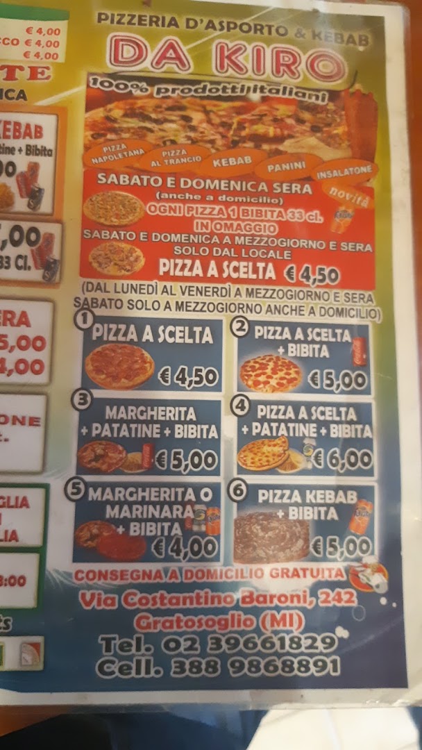 Pizzeria Da Kiro Pizza da asporto