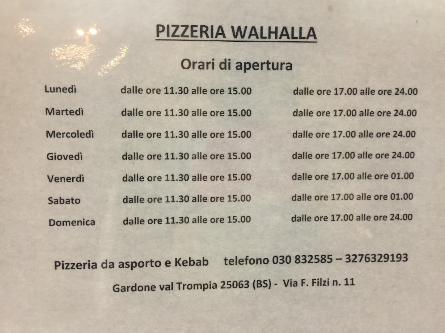 Pizzeria E Walhalla, Gardone Val Trompia