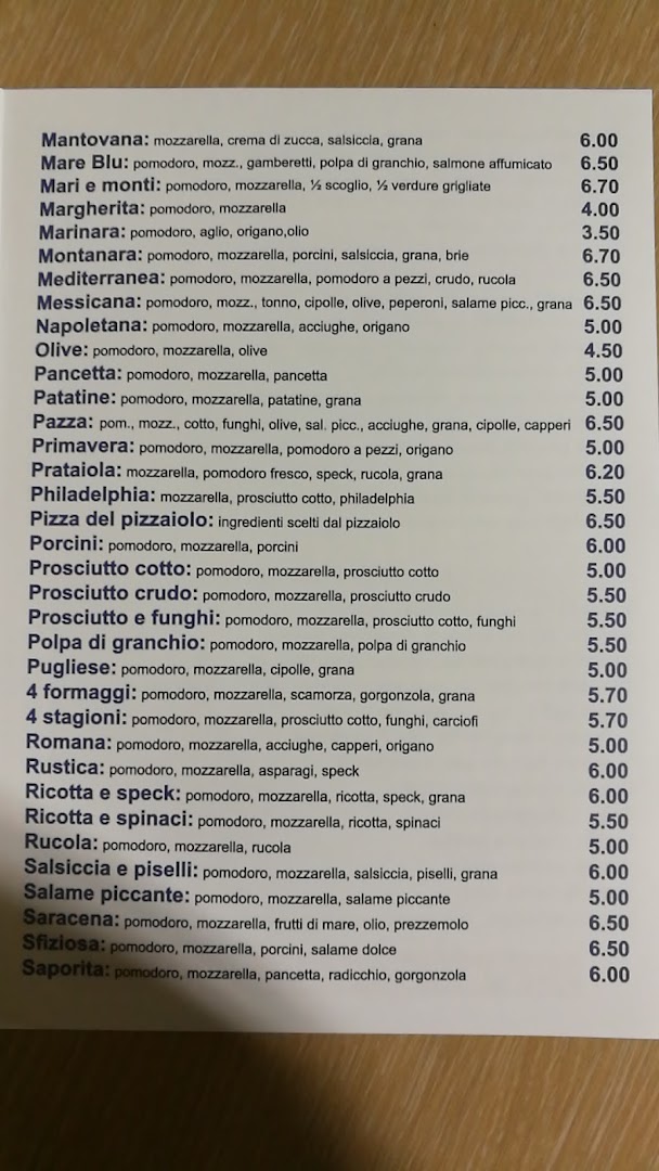 Pizzeria Mare Blu Villaggio Badia, Brescia