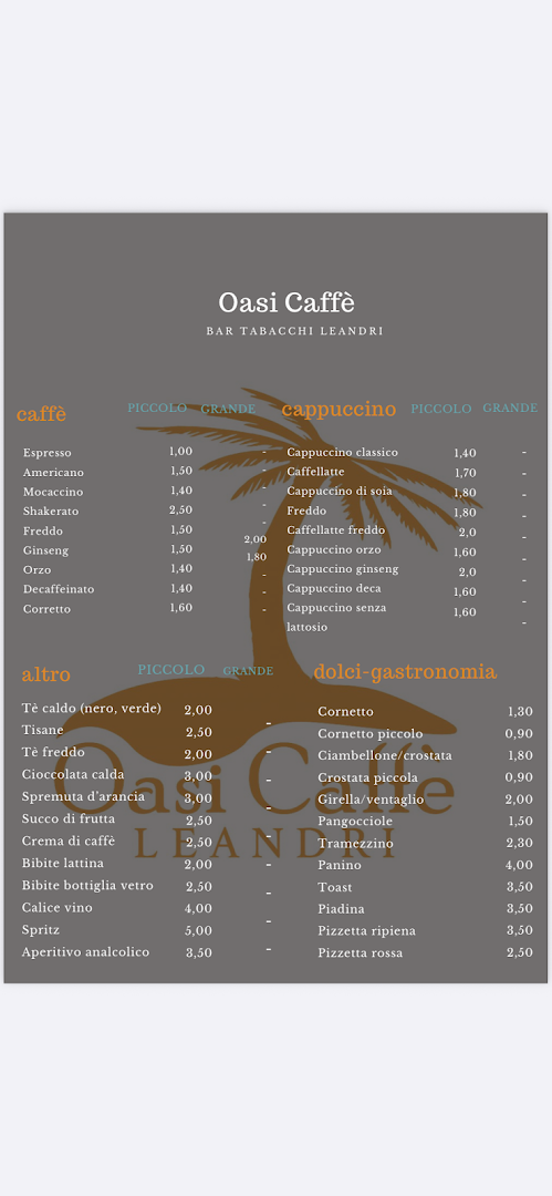 PLOOM STORE-Oasi Caffè Bar tabacchi Leandri