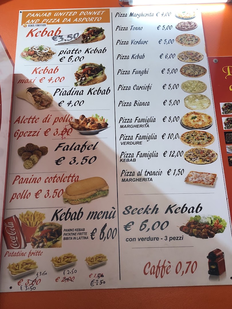 Punjab-United Doner Kebab Pizza Da Asporto