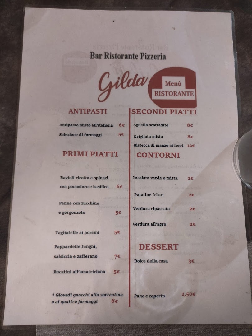 Ristorante, Pizzeria Gilda