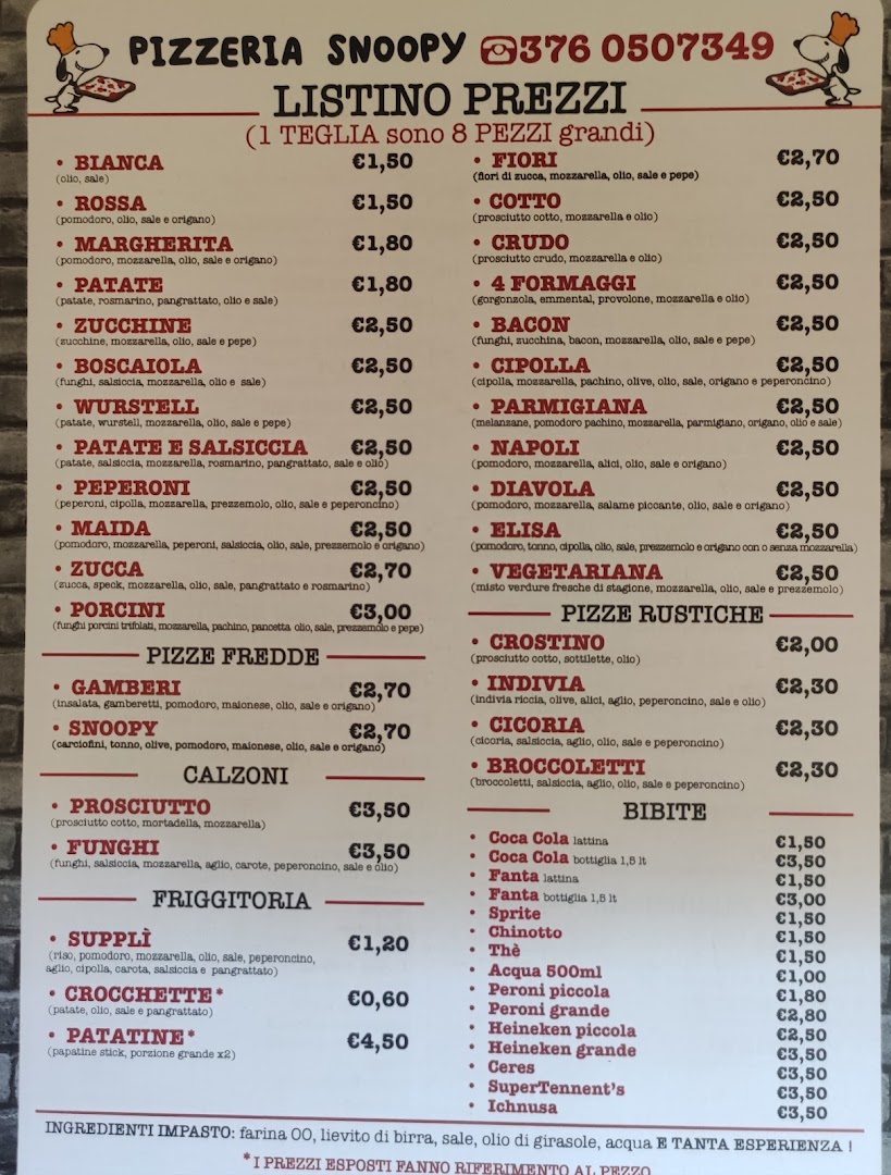 Snoopy Pizzeria a Taglio