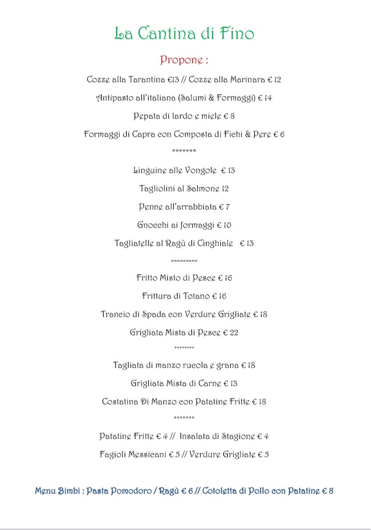 Trattoria La Cantina di Fino