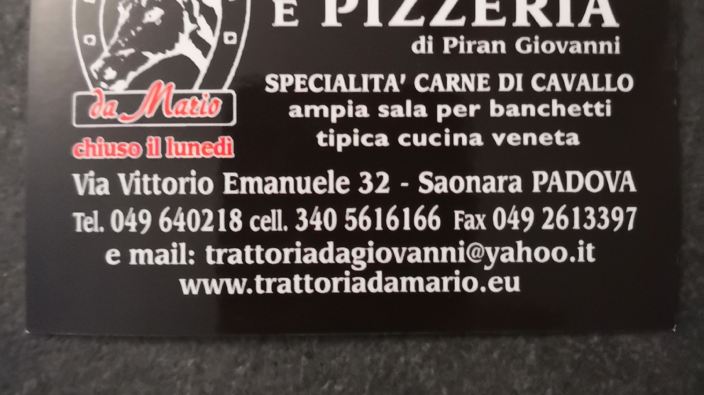 Trattoria pizzeria Da Mario, Saonara