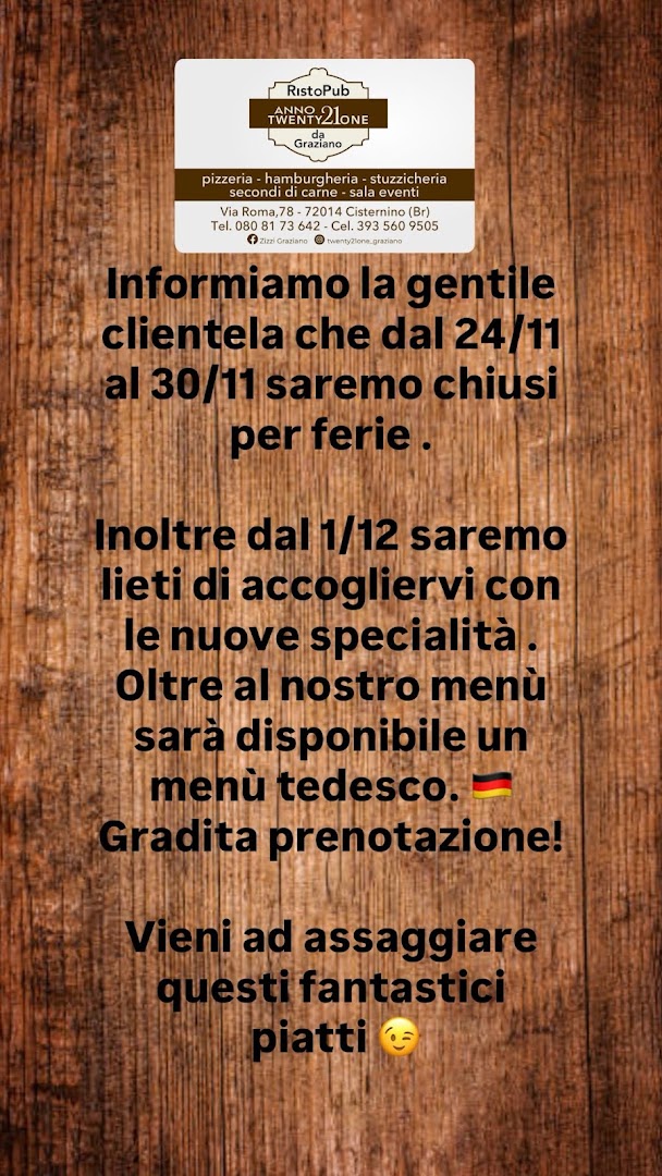 TWENTY21ONE RistoPub da Graziano